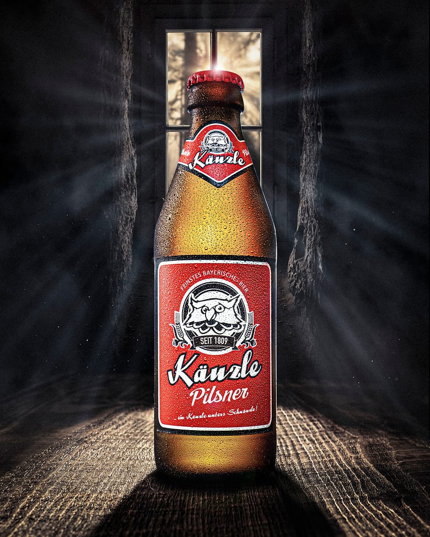 Kauzen Bier im Gegenlicht